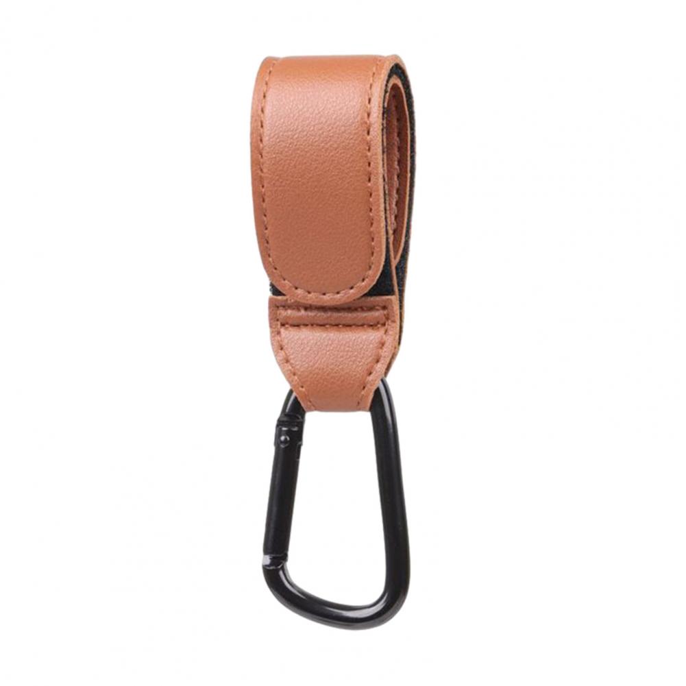 Fastener Tape Hook Durable Stroller Hook Baby Stroller Hook Set with Faux Leather Fastener Tape Diaper Bag Hanger for Prams