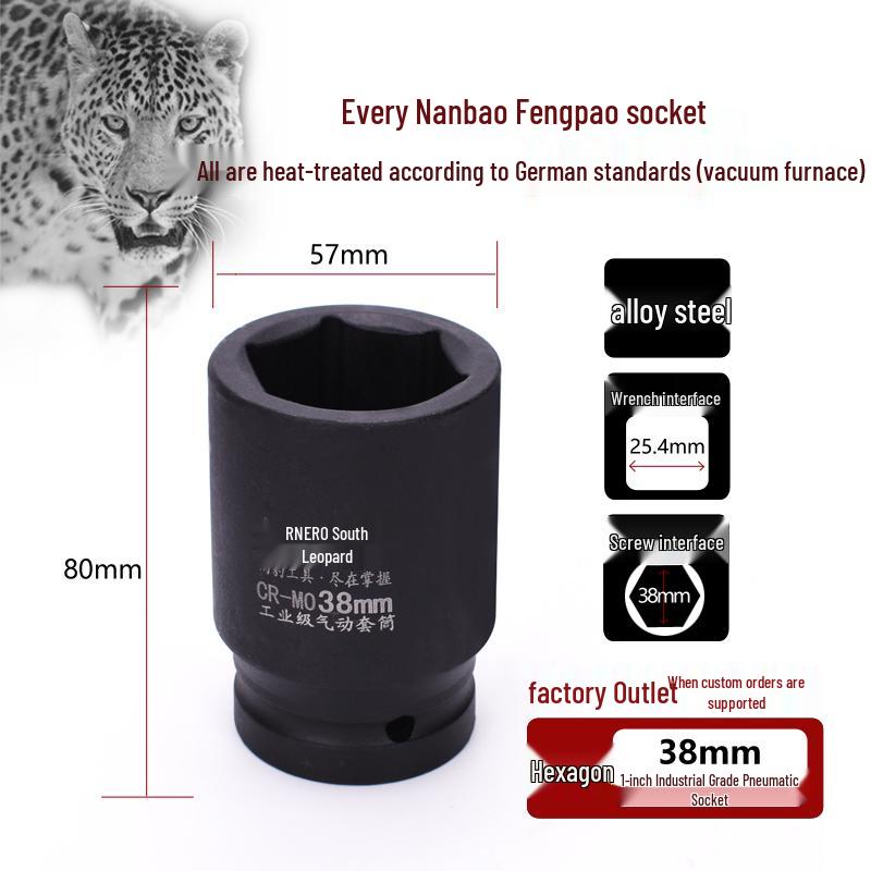 Industrial Grade Heavy Duty 1-Inch Pneumatic Hex Socket for Truck Tires
