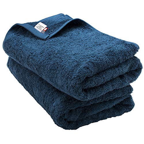 

CYBERL Imabari Towel Leon Bath Towel Set of Two Blue