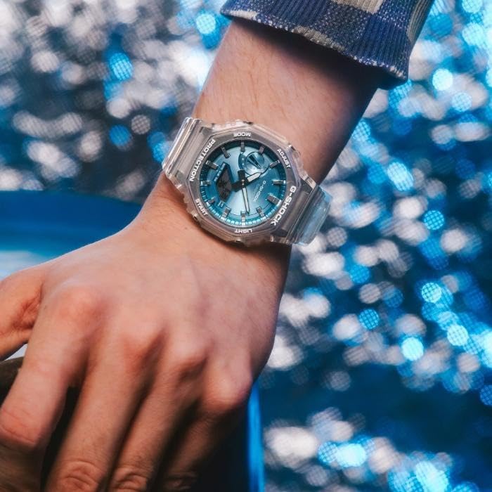 Casio G-SHOCK GA-2100BM-7A2 Analog Digital Watch Clear Sky Blue Skeleton Men's