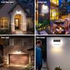 4pcs 468 LED Solar Light Outdoor Solar Lamp with Motion Sensor Waterproof Solar LED Light 3 Modes Sunlight Powered for Garden Decor