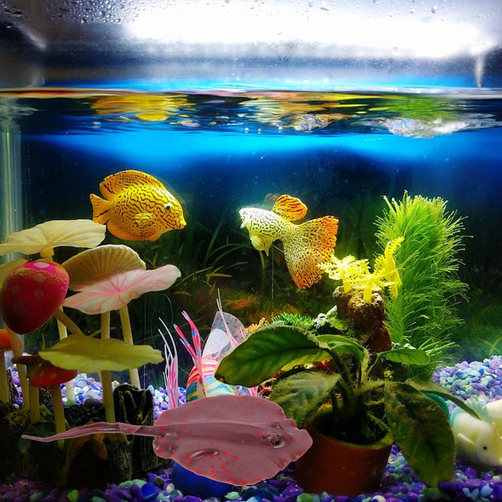 Lifelike Glowing Silicone Fish Aquarium Decoration Natural Simulation Fish Tank Ornament for Aquascaping Floating Glow