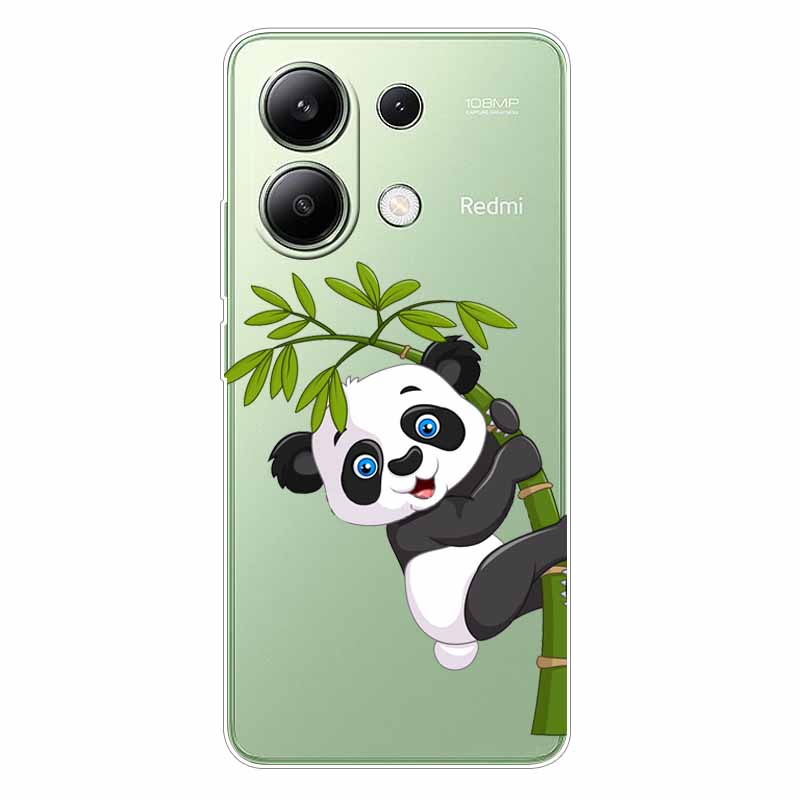 For Xiaomi Redmi Note 13 4G Case TPU Clear Soft Cute Girl Paint Cover For Redmi Note 13 4G Case Note13 Transparent Silicone