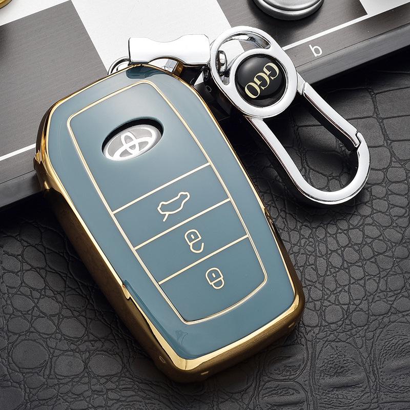 Toyota Key Case Cover for Highlander, Corolla, Crown, Prado, and Levin Models