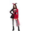 Halloween adult female circus clown cos costume, cosplay costume clown female stage performance costume