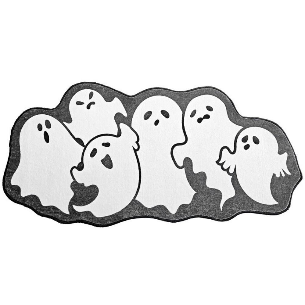 Non-slip Halloween Door Mat Crystal Velvet Fluffy Carpet Trendy Bathroom Mat  for Halloween