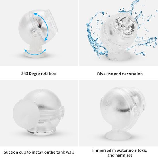 Docela energeticky úsporná přísavka LED osvětlení akvária pro potápění pro domácnost