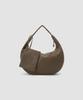 Symmetricpercent Faux Suede Hobo Bag / Mocha