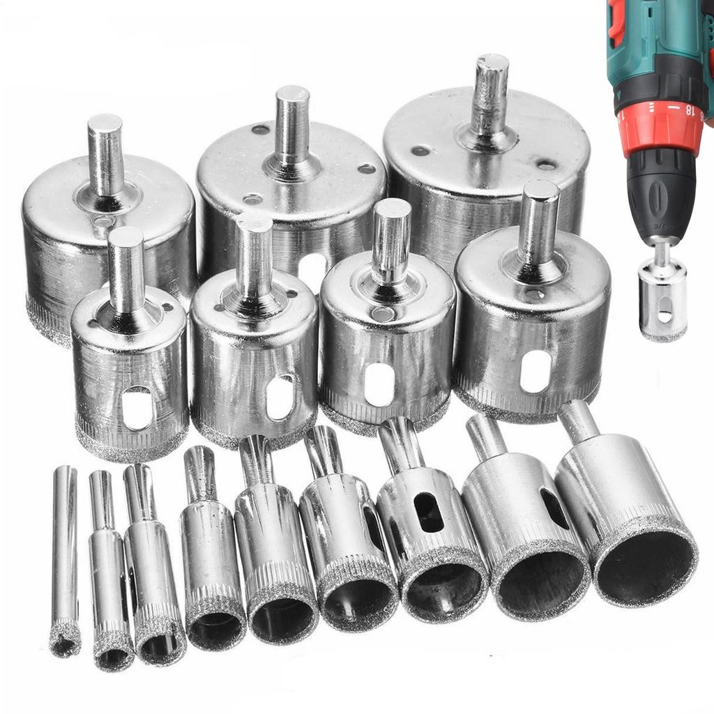 Drill Bit Set 16 Pieces Ceramic Tile Drill Bits Carbon Steel Tile Hole Cutter For Ceramic Marble Granite Stone Cutting Pot