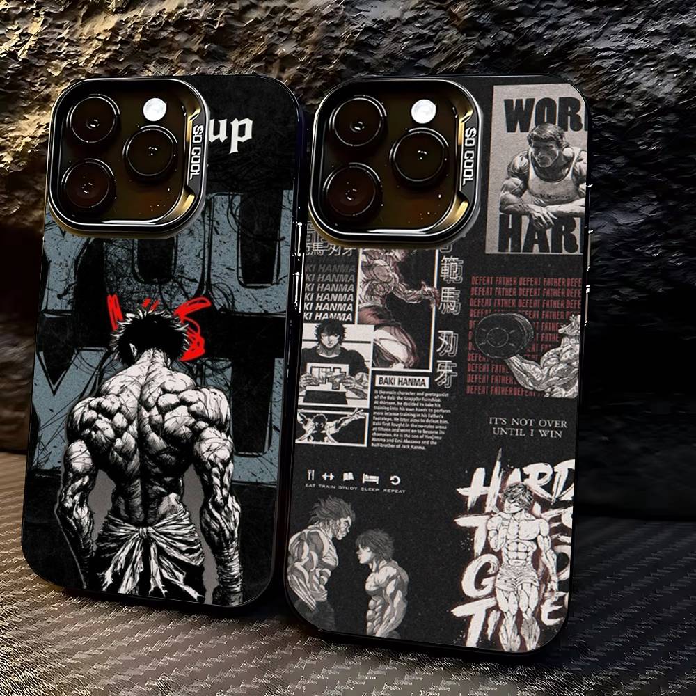 Cool B-Baki H-Hanma Phone Case For iPhone 17,16,15,14,13,12,11,Pro,X,XS,Max,Plus Soft Black Cover