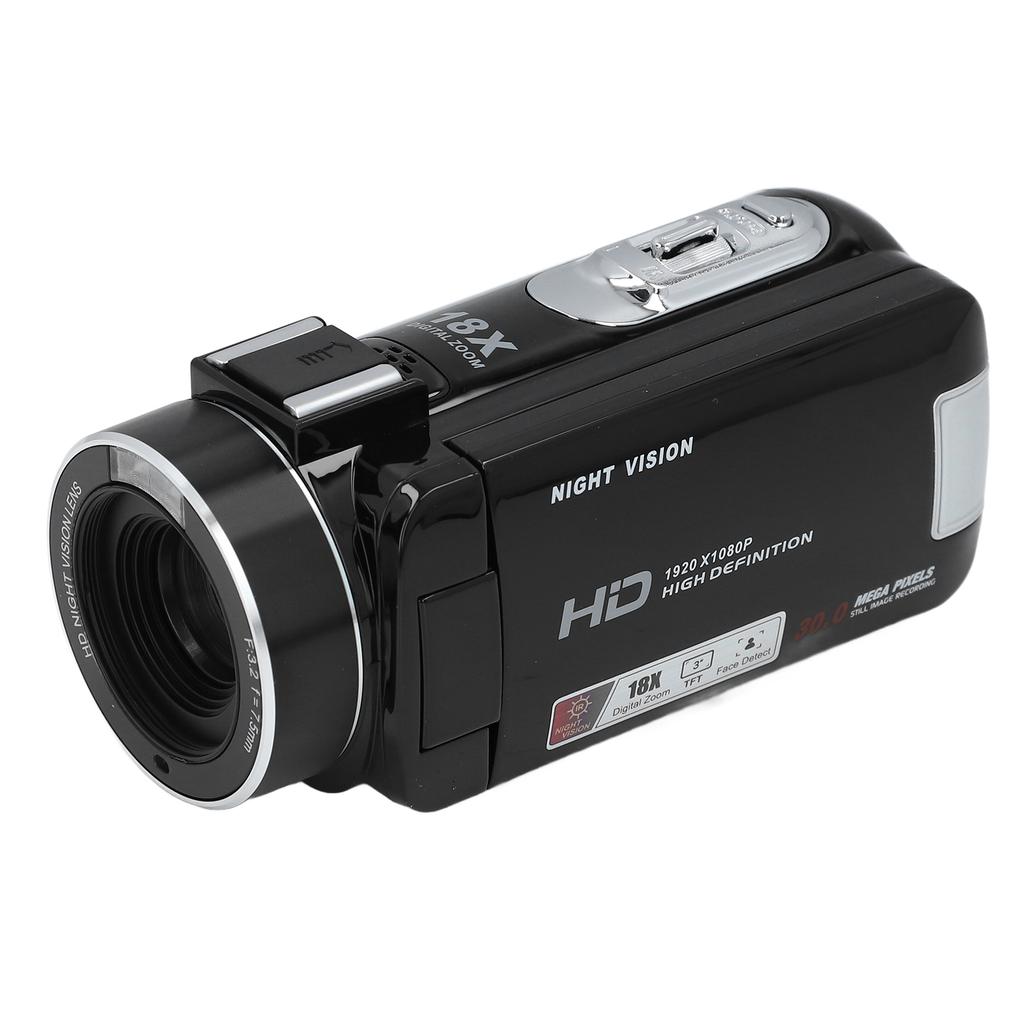 Video Camera Camcorder Digital Camera Recorder Full HD 1080P 30MP 3.0 Inch 270 Degree Rotation LCD 18X Digital Zoom
