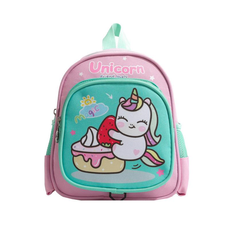 

Adorable Oxford Cloth School Backpack For Kindergarten And Preschool Students Pink Unicorn