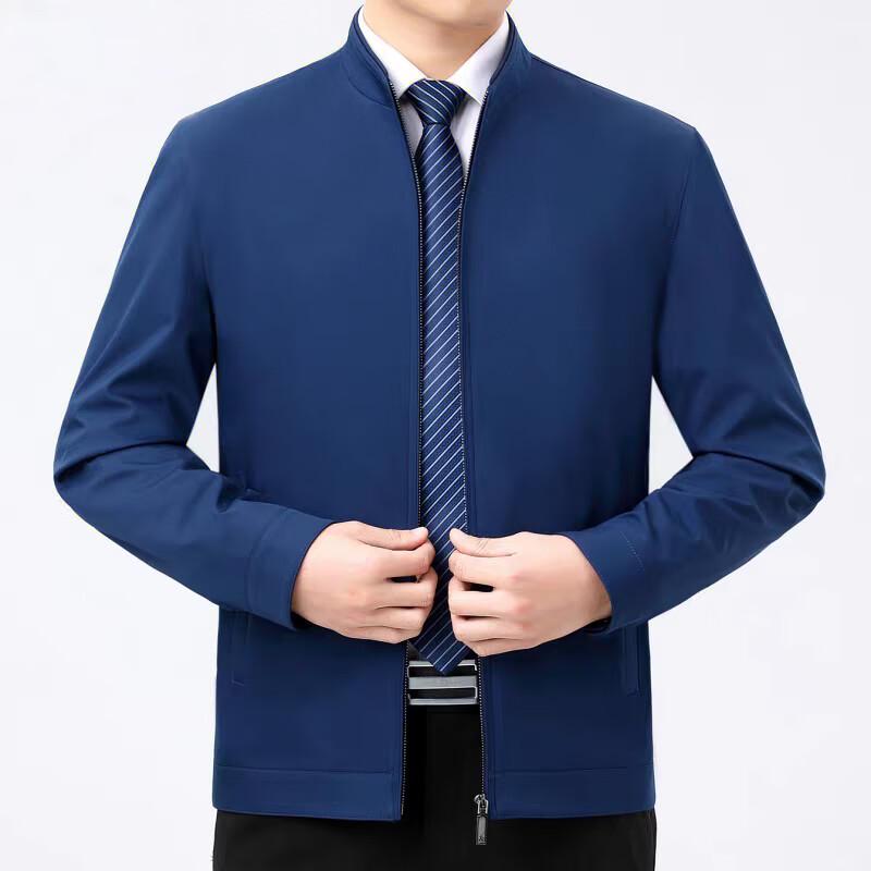 Firstview Men's Business Casual Stand-Collar Zip Jacket FV25D1645