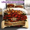 Flamengo football soccer Pattern Bedding,Quilt Set Quilt Cover Pillowcase Home Birthday Gift (1*duvet cover+2*pillowcase,without core)