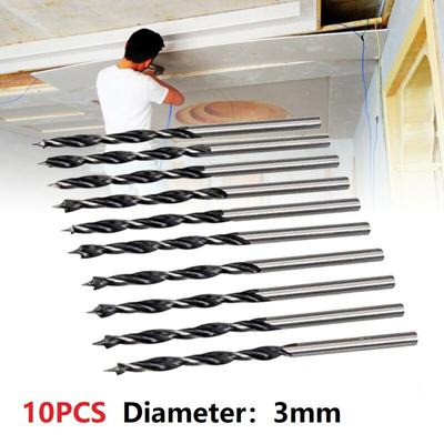10 X 3mm Drill Bit Diameter Woodworking Wood Drills Pack Portable Premium