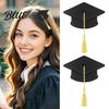 Tassel Hair Clip 1/2Pcs Mini Graduation Hat Hairpin with Small Cap Sturdy Claw Party Photo Accessory Half-up Hairstyle