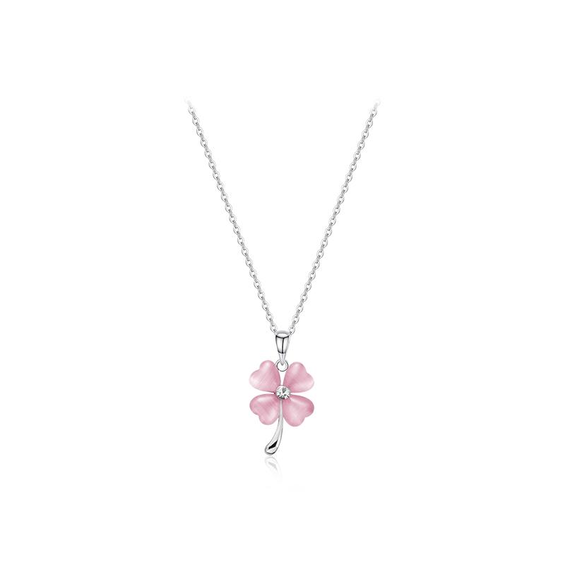 Barbie necklace Four-leaf clover, sweet dreamy clover, forest style ins style, cool and cool niche design, versatile for daily use BARWWXL032 золотой