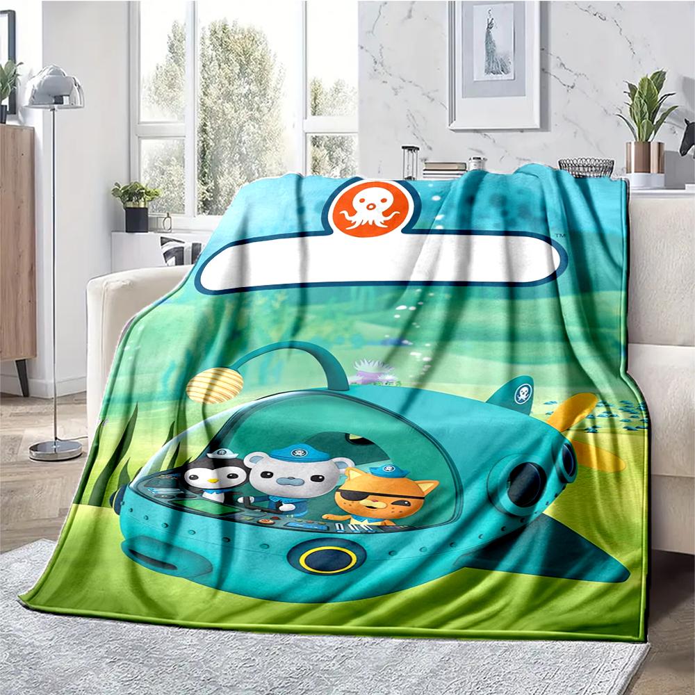 The Octonauts Theme Printed Blanket - Perfect for Couch, Bed, Travel & Outdoor Use | Machine Washable, Cozy & Durable.