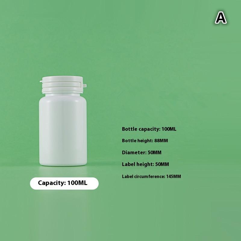 

1 шт. 100/250 мл Порожня пластикова пляшка Пляшка для поповнення вітамінних таблеток З кришкою, що знімається за допомогою кільця-петлі Контейнер для таблеток-добавок Капсула