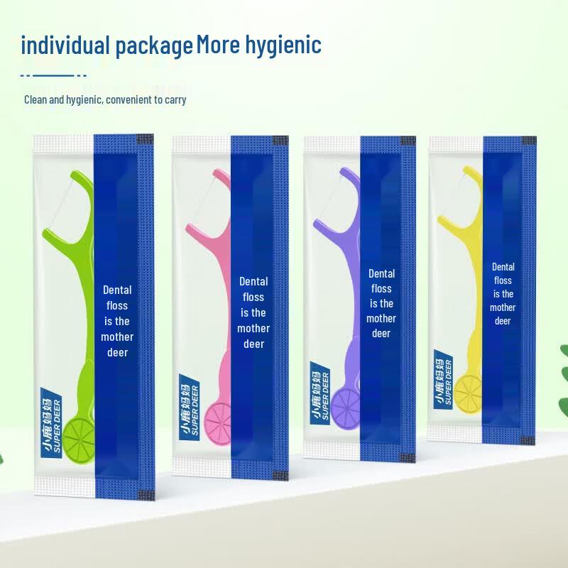 FAWNMUM Kids' Fruit Flavored Portable Dental Floss Picks