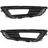 Ford Focus III FL 12-16 with Halogens, Front Bumper Grille, Black & Chrome, Left and Right, Set of 2