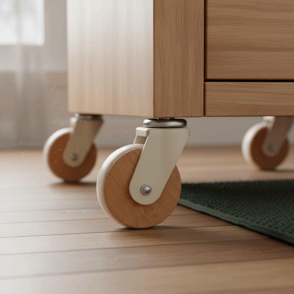 Lightweight Heavy-Duty Swivel Casters Total Capacity 200lbs Brake System PU Wheels Furniture