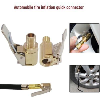Car-Mounted Quick-Connect Tire Inflator Nozzle Adapter