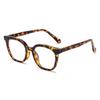 0 -0.5 -0.75 To -6.0 Anti Blue Rays Aspherical Lens Leopard Frame Oval Minus Diopter Glasses Unisex TR90 Prescription Spectacles