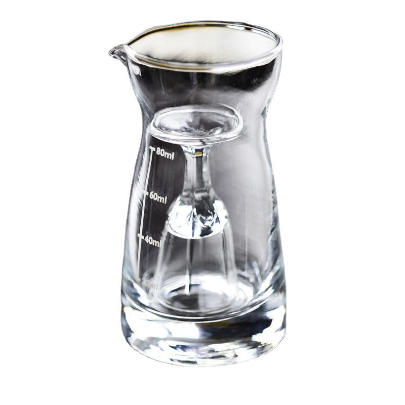 Szklane kubki do wina ze skalą, nowoczesna prosta szklana przegroda do wina, kieliszek do wódki, zestawy barowe, kubek hotelowy Moutai, zagęszczone wino