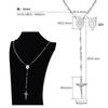 ChainsPro Y-shaped Long Necklace for Women, Cross, Crucifix, Virgin Mary, Miraculous Medal, Rosary Accessory