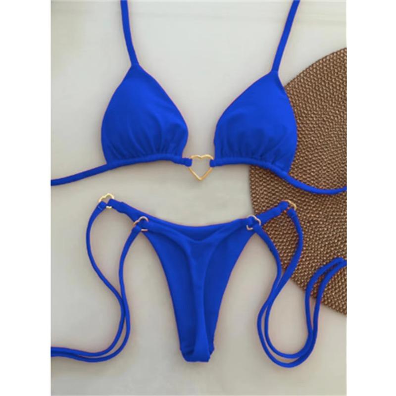 Micro Sling Extrem Bikini Hjerte Rem Badedragt Rygløs Badetøj Kvinder Trekant Bikini Tanga Ferie Stranddragt Badeoutfit