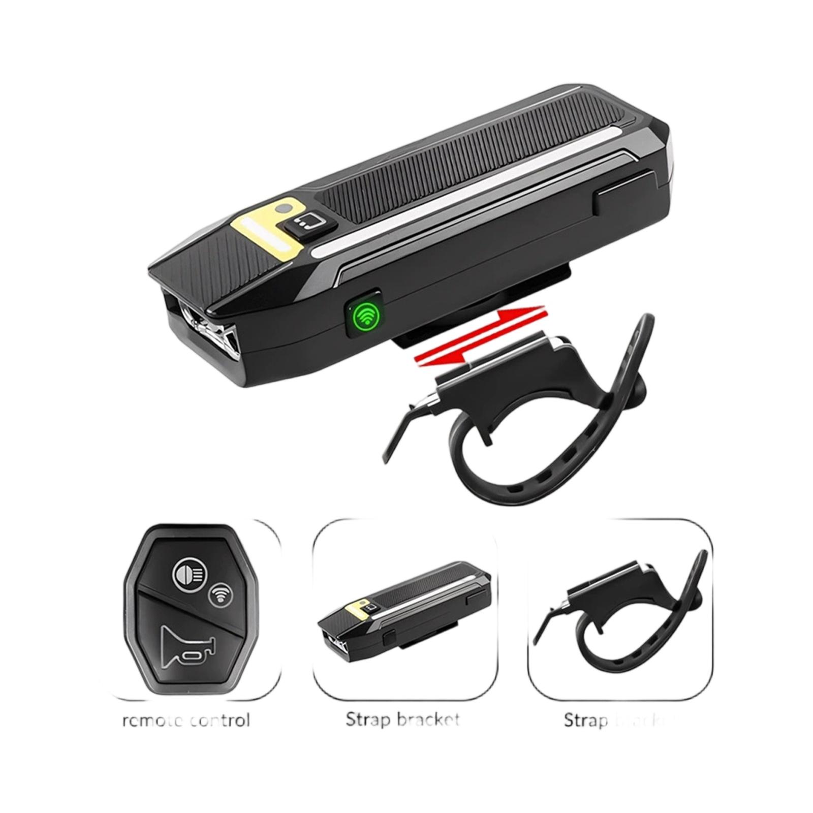 

Smart Night Light – LED Light-Sensing Headlight with Remote Control, USB Rechargeable, Built-In Speaker for Night Cycling One Size чёрный