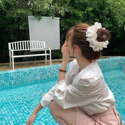 Sehr große koreanische Haar-Accessoires, Bänder, elastisches Haargummi für Frauen und Mädchen, Gummibänder, große Fascinators, eleganter Kopfschmuck, neu 2024