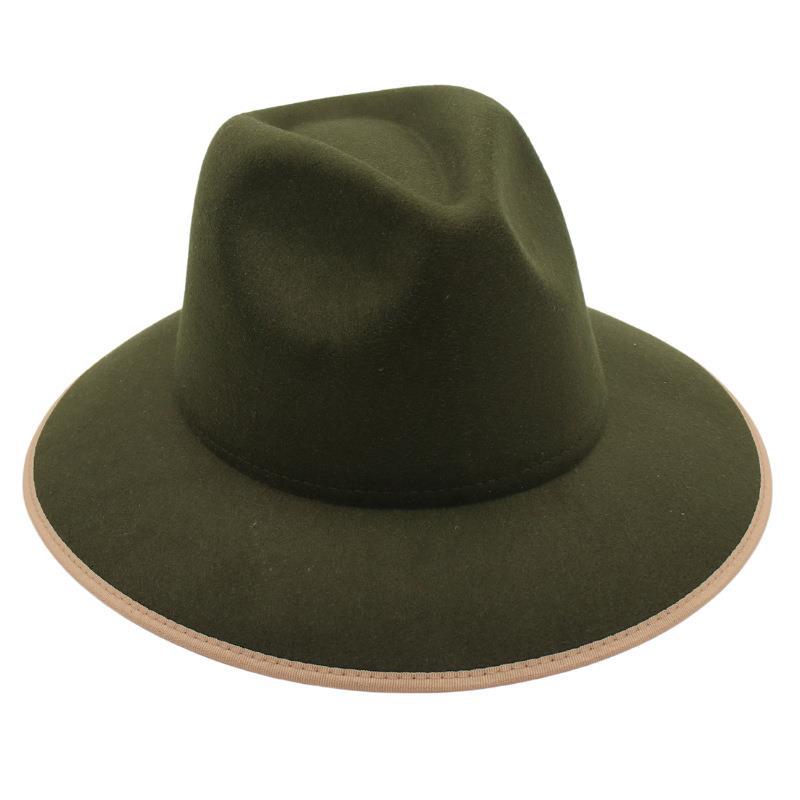 Top Hat do obszywania, Kapelusz Jazzowy Kopułowy, Filcowy Kapelusz w Stylu Zagranicznym Męski i Damski, Kapelusz Wełniany, Kapelusz Fedora, Kapelusz Przeciwsłoneczny.