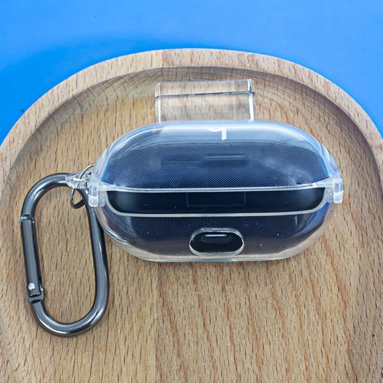 Earbud Protective Case with Lock Portable Shockproof Wireless Earphone Charging Case Cover Protector Clear TPU Shell Skin