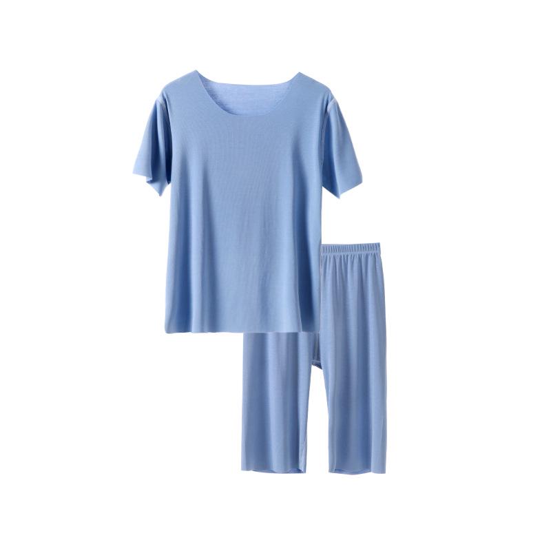 Kids' Summer Modal Pajama Set - Short Sleeve for Boys & Girls, Breathable Air Conditioning Wear.