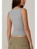 2025 European & American Women's Square Neck Slim Sleeveless Fashion Vest