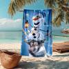 Custom Name Ultra-Soft Beach Towel with Elsa Theme,Ideal for Pool - Camping, Diving - Perfect Travel Essential, Vibrant Beach Towel.