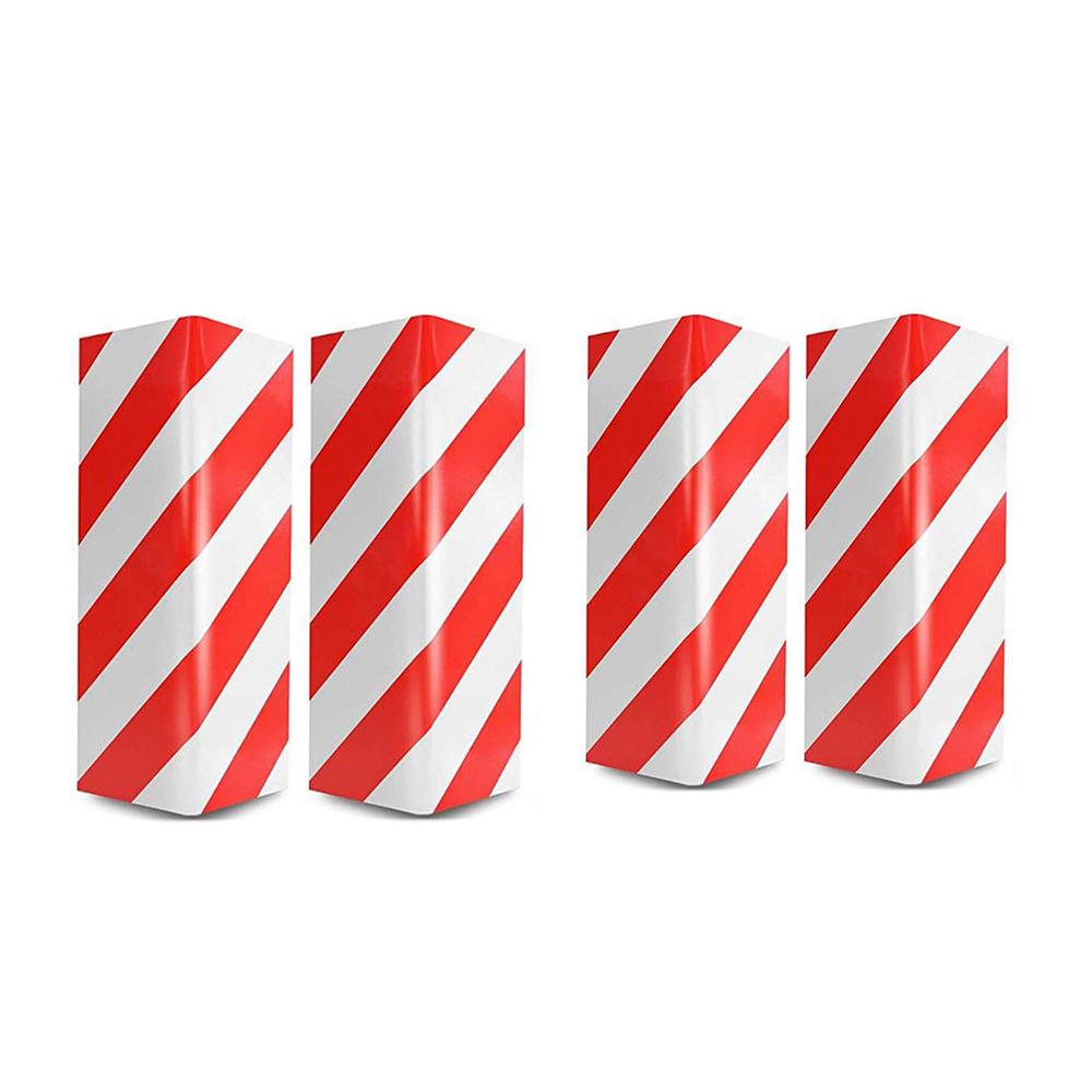 4 SZT Samochodowe Piankowe Znaki Ostrzegawcze Ochrona Zderzaka i Drzwi Ochraniacz Przed Zarysowaniami do Garażu Czerwono-Biały Znak Ostrzegawczy do Parkingu Samochodowego