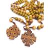 Jerusalemkreuz Rosenkranz Halsketten für Männer Frauen Gebet Religiöse Meditation Geschenk