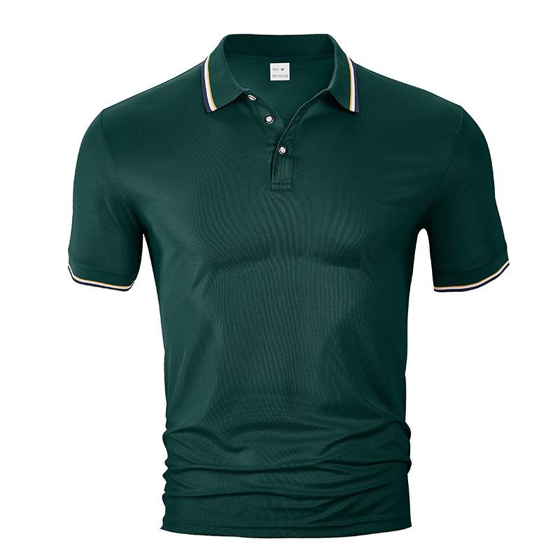 European and American Men's Summer Loose Lapel Short-sleeved T-shirt Casual Clothing
