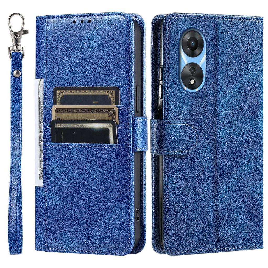 Cover for OPPO A78 5G,A78 4G Retro PU Leather Flip Wallet Phone Case Multi Card Slots