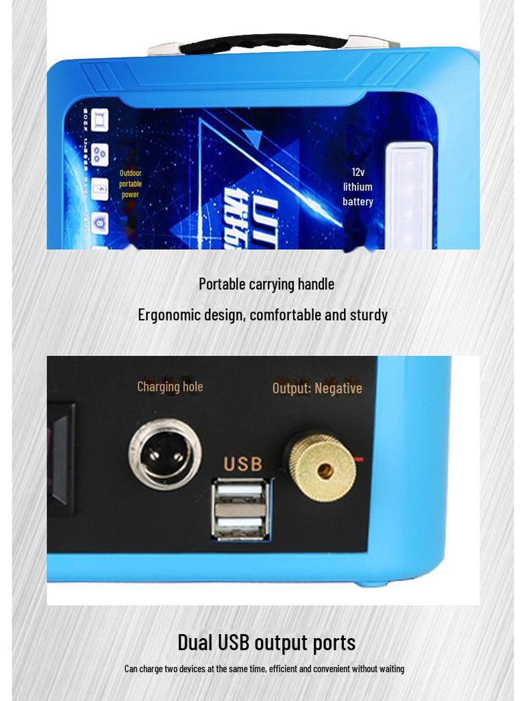 12V 100A Polymer Lithium Battery - High Capacity, Ultra-Light, Outdoor Mobile Power Solution