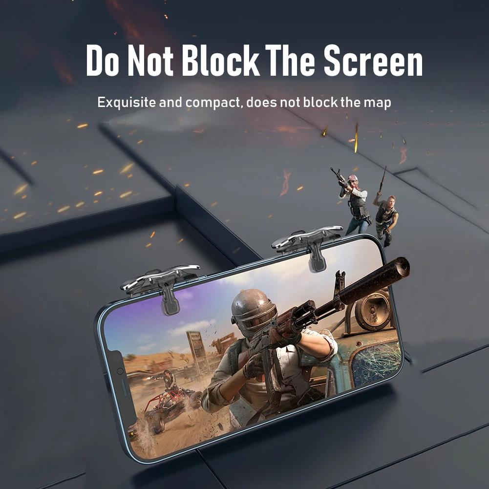 X8 spoušť pro mobilní hry pro PUBG Herní telefon 6prstá spoušť Citlivá střelba Herní spoušť pro telefon L1 R1 Klávesy zaměřování Herní ovladač