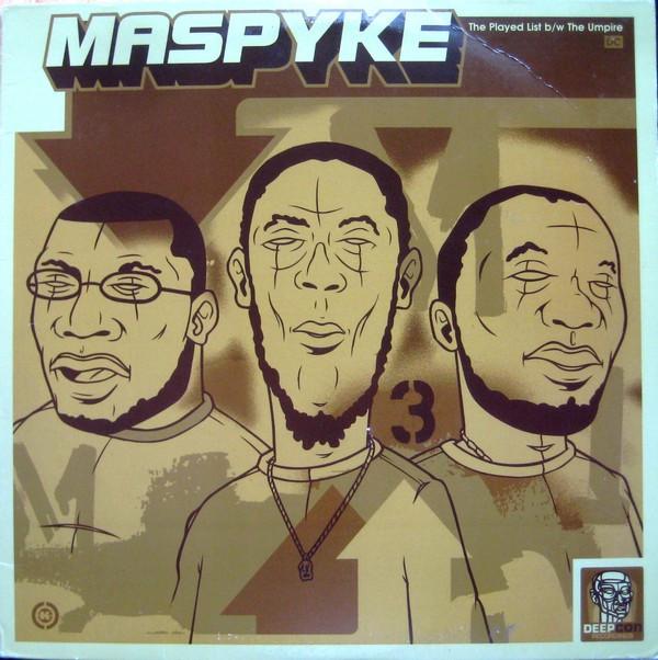 

12-дюймовая пластинка MASPYKE - The Played List / The Umpire DC076SV Deep Concentrat 2001 US Рэп и хип-хоп/R&B Б/У