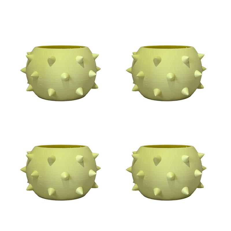 4 Pieces Mini Spherical Flower Pot Succulent Pot Desktop Ornament Plastic Planter Home Decor Plant Pot