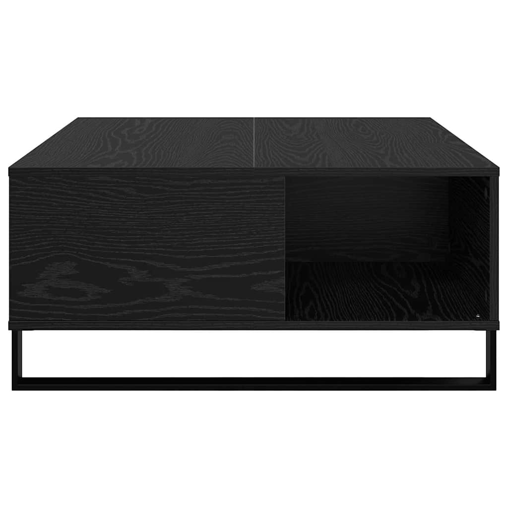 Coffee Table Black Oak Look 80 x 80 x 36.5 cm Wood Based Panel