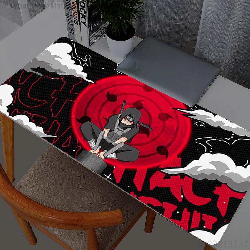 Naruto Itachi Uchiha Mouse Pads Gamer PC Computer Large  XXL Desk Mat Keyboard Anime Gaming Accessories Mousepad Carpet