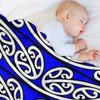 Kowhaiwhai Pattern, Mangopare, Version 5, Blue, Large Throw Blanket warm winter Blankets For Baby Cute Blankets