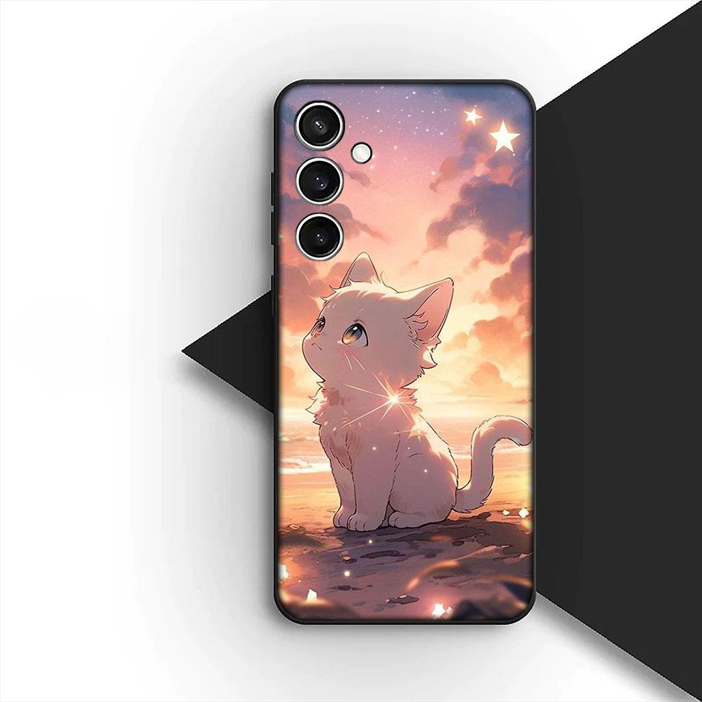 

Cover for Apple iPhone 17 16 14 15 Plus Pro Max 16E ProMax + 15Plus 15+ 16+ Casing Silicone Phone Case Cartoon Cat Meow Kitten iPhone 15